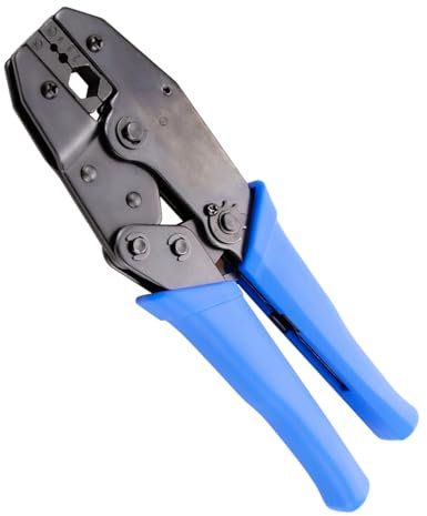 Whisary Koaxialkabel-Crimpzange für Stecker, die LMR400, RG8, Belden9913, RG214, RG213, RG174, RG316 Kabel, LMR400 Crimpzange mit 10,9 mm Sechskant-Schneideisen (LMR400 Crimper Blue)