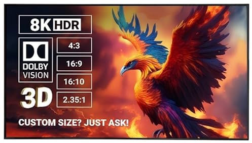 Ultra Thin Fixed Frame Screen - PET Crystal ALR (CBSP) - UST, 8K, 3D Active 100'' 16:9'