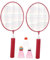 LAPYAPPE 1Satz Badminton Set Für Leichte Badmintonschläger Mit Bällen Und Tragetasche Outdoor Zur Interaktion Und Sportlichen Fähigkeiten