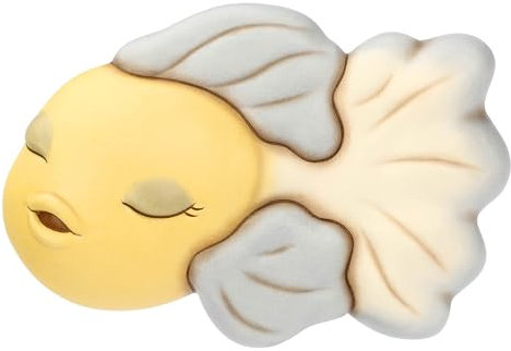 THUN Formella 3D Pesce Giallo e Blu Grande, Ceramica, Collezione Mare da Amare, 24,7 x 16,9 x 4,5 cm
