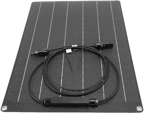 Panel Solar de Silicio Monocristalino, 30W Placa de Panel Solar Flexible de 18 V para RV de Batería de 12 V, Barcos, Casas