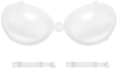 Nimiah Unsichtbarer Silikon-Klebebh Push-Up – Transparenter Selbstklebender BH für Damen, Rückenfreie Kleider & Tops