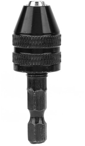 Keyless Drill Chuck 1 4 Inch Hex Shank Adapter Premium Heavy Duty 0 3 to 3 6mm Clamping Capacity for Power Drills and Electric Grinders