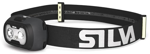 Silva Head Torch Battery Powered - Seek 320 Lumen Head Lamp - Runs on 3X AAA or Rechargeable Battery - 3 Brightness Levels - 2X White LEDs - Power Level Indicator - Outdoor, Running & Everyday Use