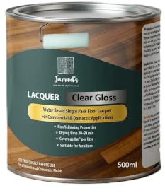 Jarrod's Clear Lacquer | Multi-Surface Sealer Varnish Wood & Furniture, Interior & Exterior | Waterproof, Fast-Drying Clear Varnish | Protective Durable Matt Finish Top Coat (Clear Gloss, 500ml)