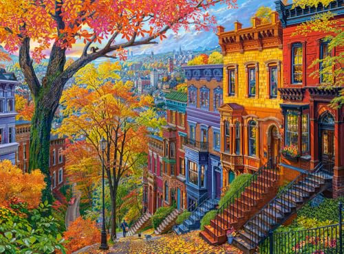 Castorland Puzzle Autumn City Hill - 3000 Teile Puzzlespaß