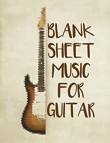Blank Sheet Music For Guitar: Guitar Tab Notebook (Large Print) 108 Pages With Chord Boxes, Staff, TAB and Lyric - Music Manuscript Paper Vol.4: Guitar Tab Notebook: Volume 4
