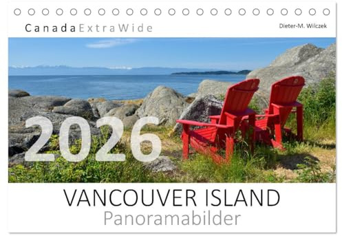 Vancouver Island Panoramabilder (Tischkalender 2026 DIN A5 quer), CALVENDO Monatskalender
