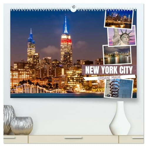 NEW YORK CITY Urbane Magie (hochwertiger Premium Wandkalender 2026 DIN A2 quer), Kunstdruck in Hochglanz: Grandiose Impressionen bei Tag und Nacht (CALVENDO Orte)