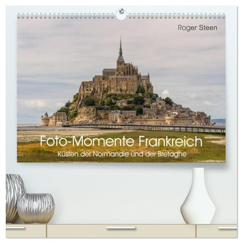 Küsten der Normandie und der Bretagne (hochwertiger Premium Wandkalender 2026 DIN A2 quer), Kunstdruck in Hochglanz: Der Mont-Saint-Michel am Tor zur ... und schroffe Felsen (CALVENDO Orte)