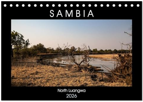 Sambia Das wirkliche Afrika (Tischkalender 2026 DIN A5 quer), CALVENDO Monatskalender: North Luangwa ein wildes Naturerlebnis. (CALVENDO Natur)