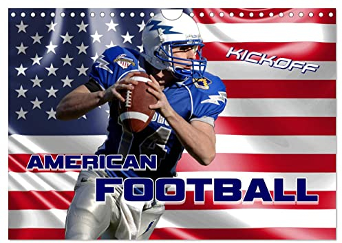 American Football - Kickoff (Wandkalender 2024 DIN A4 quer), CALVENDO Monatskalender: Aktionsreiche Szenen aus der Welt des American Football (CALVENDO Sport)