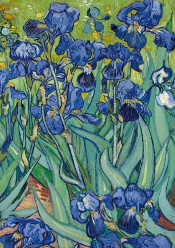 Notizbuch A4 blanko Hardcover - Motiv Schwertlilien (Irises) Vincent van Gogh - 100 Seiten - FSC Papier: Notebook Journal Diary A4 weißes Papier unliniert - 100 Seiten - 90g/m² - Geschenkidee