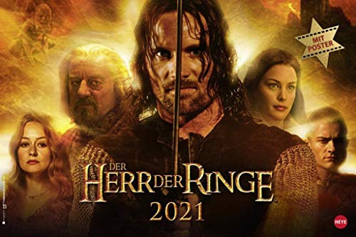 Der Herr der Ringe Broschurkalender XL 2021 - mit großem Poster - Wandkalender mit Monatskalendarium und Platz für Eintragungen - Format 45 x 30 cm (45 x 60 cm geöffnet)