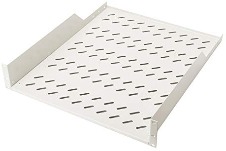 DIGITUS Professional DN-19 TRAY-2-55 - Fachboden zum Festeinbau in 19 Schränke - Traglast 25 kg - ab 800 mm Schranktiefe - 2HE - Farbe grau