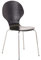 CLP Stapelstuhl Diego I Komfortabler Esszimmerstuhl I Metallgestell, Holzsitz I Ergonomisches Design I Platzsparend In Esszimmer Und Küche, Farbe:schwarz