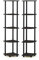 Furinno Eck-Mehrzweck-Regal mit 4 Fächern, holz, Espresso/Schwarz, 29.46 x 29.46 x 146.56 cm