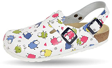 Wörishofer Estorbo de Waka Bio Salud m Correa en el talón - weissschafe, 37 EU