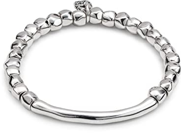 Uno de 50 JOURNEY Beaded Stretch Bracelet, Sterling Silver-Plated