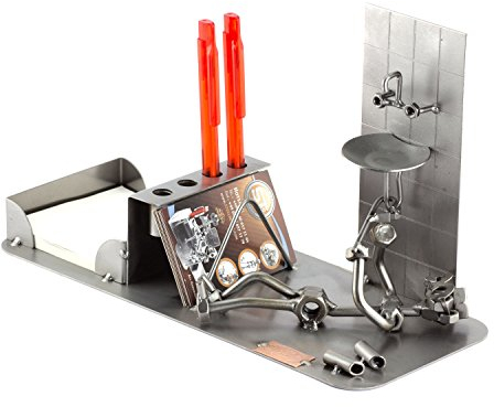 Steelman24 I Schraubenmännchen Klempner Büro I Made in Germany I Handarbeit I Geschenkidee I Stahlfigur I Metallfigur I Metallmännchen