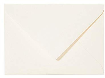 Paper24 25 Briefumschläge, Kuverts B6 (12,5x17,5 cm) für 120x170 mm Karten; Farbe: Elfenbein/Cremeweiß