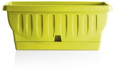 Bama Natura Jardinière avec Self Système Soucoupe, 51.5 x 23 x 21.5 cm, Moutarde, 30 cm