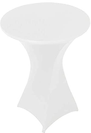 eventkauf Stehtischhusse Stretch Husse für Stehtisch, Durchmesser: 60 cm (Weiß)