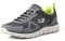 Skechers Track Bucolo, Zapatillas de Running Hombre, Charcoal & Black Leather/Mesh/Lime Trim, 41.5 EU