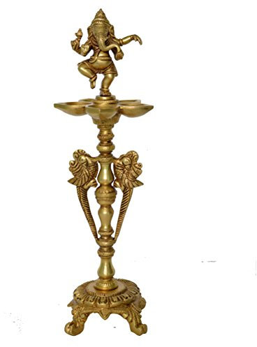 Dekorative Öl Lampe mit Dancing Ganesha auf Top Table Decor