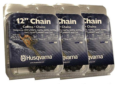 Husqvarna Set of 3 12 Chain 531300448 fits 327P4 327P5X 338XPT T435