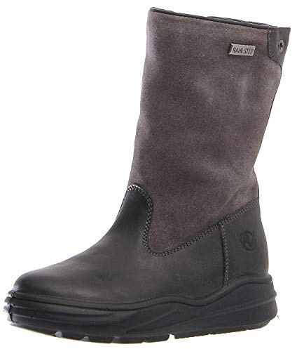 Naturino Aspen Kinder Lederstiefel Rainstep wasserdicht Reißverschluss Gr.33-40 anthrazit EUR 33