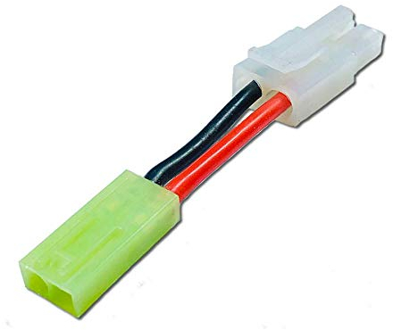1x Stück Premium Adapter Mini Japan 9,5mm Stecker Male auf Japan 13,5mm Buchse Female 16AWG Kabel Adapterkabel Hochstrom kompatibel zu Tamiya für Lipo Akku LED RC Modellbau