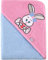 Be Mammy Kapuzenhandtuch Babyhandtuch aus Baumwolle Oeko-Tex Standard 100 100cm x 100cm BE20-240-BBL (Hellblau - Hase)