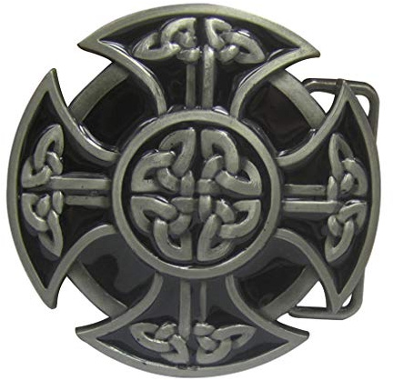 LKMY American Keltic Irish Scottish Celtic Cross Celtic Knot Gürtelschnalle für Herren Damen Vatertag (B), B, Einheitsgröße