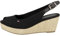 Tommy Hilfiger ICONIC ELBA SLING BACK WEDGE, Sandali punta aperta Donna, Nero, 40 EU