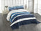 ABAKUHAUS Seestern Tagesdecke Set, Stripes Seestern, Set mit Kissenbezügen Moderne Designs, für Einzelbetten 170 x 220 cm, Marineblau Weiß
