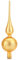 com-four® Weihnachtsbaumspitze glänzend - Christbaumspitze aus Glas für Weihnachten - Tannenbaumspitze dekoriert für den Christbaum (32cm - Inkagold)