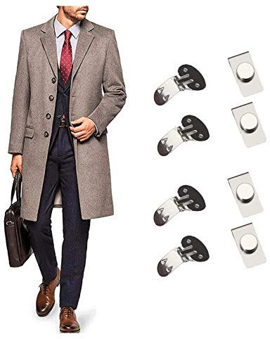 4 Stück Magnetische Unsichtbare Krawattenklammer, Invisible Magnetic Fixed Tie Clips for Men,Stainless Steel Metal Tie Stay Practical Tie Stay Clips,Valentinstag Vatertag Für Männer Geschenke