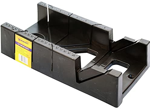 Nti Marksman 12 Black Mitre Saw Box Maxi Angle Cutting 30.5cm Miter Saw Box Carpenters Guide 45° 90° Degree Slot Woodworking Framing Crafts DIY Hand Tool UK