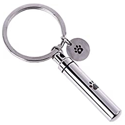 Lobounny Urnen-Schlüsselanhänger für Asche von Haustieren, Schmuck für menschliche Asche, für Hunde/Katzen, als Andenken, Glas,