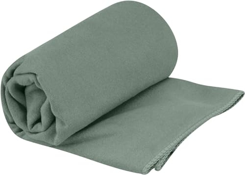 Sea to Summit - DryLite Towel Reisehandtuch S - Mikrofaser Handtuch - Superweich & Samtig - Saugfähig & Schnelltrocknend - Aufhänger & Tasche - Reisen & Fitness - 40 x 80cm - Sage Green - 70g