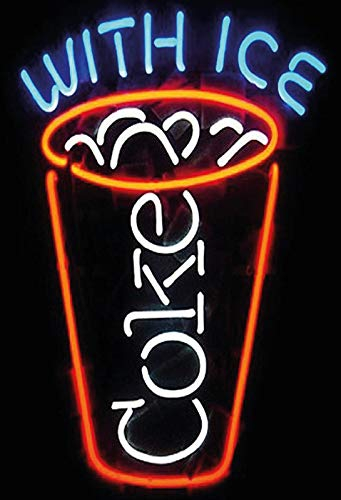Generisch Blechschild 20x30 Werbe Schild Coke with Ice Cola mit 4 starken Magneten