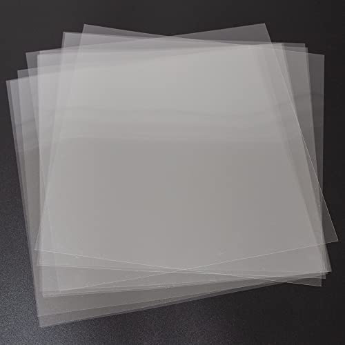 NEGLEX 7,5 mm leere Mylar-Folie (10 Stück), 30,5 x 30,5 cm, transparente Acetat-Blätter für Cricut, Schablonen-Kunststoffplatten für Schneidemaschinen, PET-Schablonenmaterial