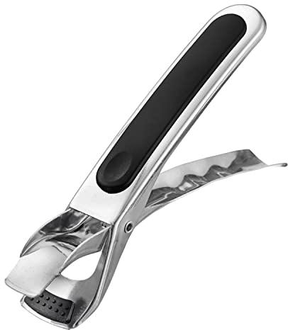 Westmark Pinzas para Horno con Mango de Goma, 17,5 cm, Acero y Silicona, Color Plateado y Negro, 10792270