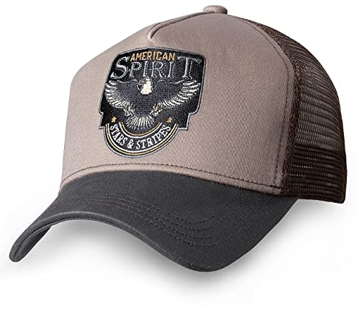 STARS & STRIPES Trucker Cap American Spirit – 3-farbige Western-Cap mit Bestickung & Snapback-Verschluss