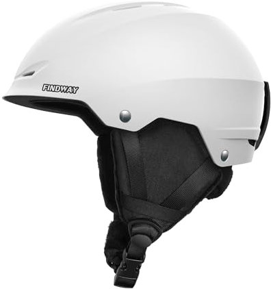 Findway Skihelm für Herren Damen,Unisex Schneesporthelm für Skifahren/Snowboard mit Belüftungssystem,Snowboardhelm für Erwachsener & Jugend,Weiß