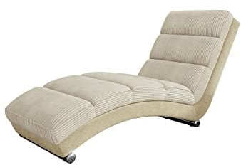 Mirjan24 Relaxliege Holiday Cord, Polstersessel Loungesessel Liegesessel Farbauswahl Relaxsessel Modern Wohnmöbel (Paros 01 + Poso 100)