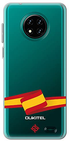 Movilshop Funda para [ Oukitel C19 ] Dibujo Auténtico [ Bandera España ] de Silicona Flexible Transparente Carcasa Case Cover Gel para Smartphone.