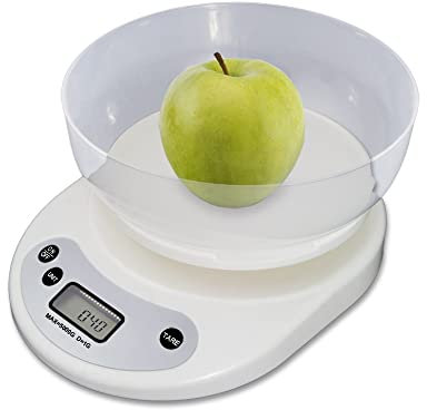 FLM SYSTEM BILANCIA DA CUCINA CON CIOTOLA DIGITALE ELETTRONICA PRECISIONE PESA 1GR A 5KG TARA BILANCINO