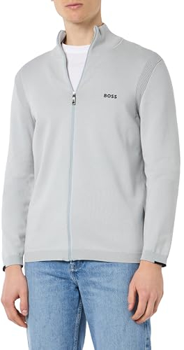 BOSS Herren Ever-X FZ KnittedCardigan, Hellgrau, L